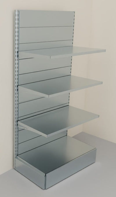 Scaffale metallico zincato da negozio cm. 100x50x200h