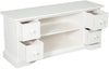 Biscottini Mobile TV Country Biscottini legno tiglio bianco anticato 129x40x60 Made in