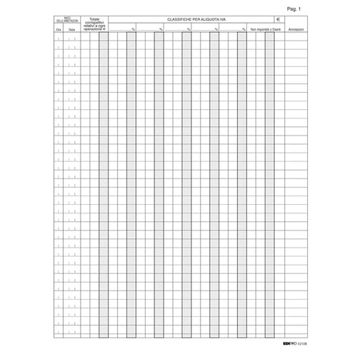 Registro Iva Corrisp. X Mancato Funz. Reg.Cassa 31X24,5 46Pag. E2108