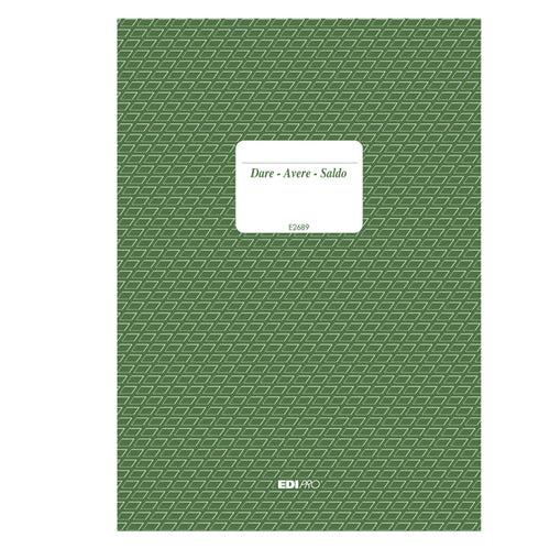 Registro Dare/Avere/Saldo 24X17 100Pag. E2689