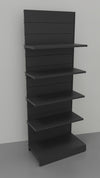 Modulo aggiuntivo scaffale verniciato nero ghisa per negozio abbigliamento di cm. 100x50x250h