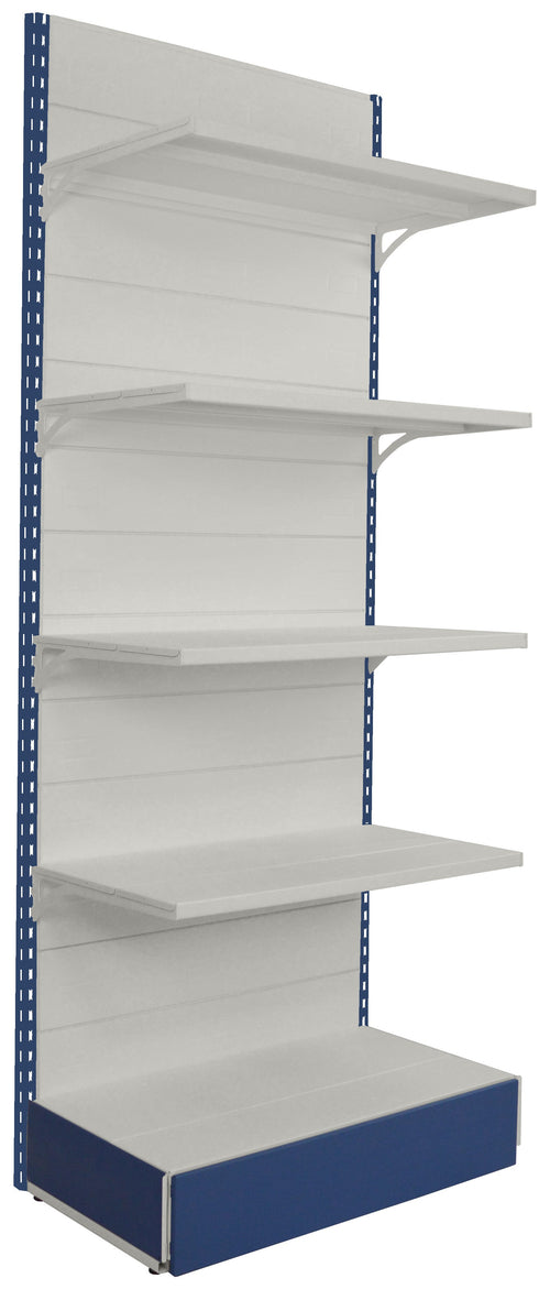 Scaffalatura in metallo modulo a parete per arredo negozi cm. 100x50x250h