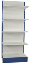 Scaffalatura in metallo modulo a parete per arredo negozi cm. 100x50x250h