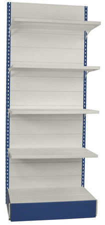Scaffalatura in metallo modulo a parete per arredo negozi cm. 100x50x250h