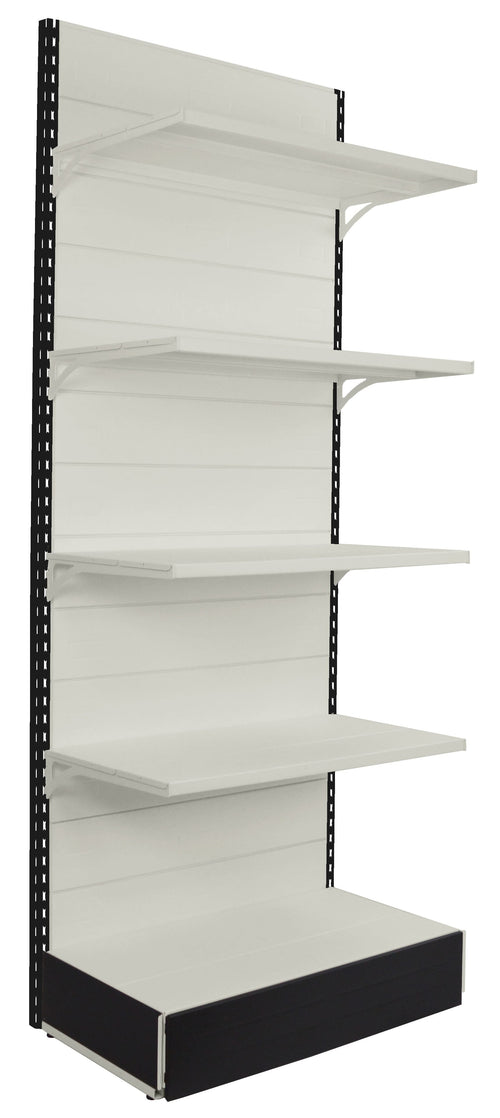 Scaffalatura in metallo modulo a parete per arredo negozi cm. 100x50x250h