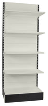 Scaffalatura in metallo modulo a parete per arredo negozi cm. 100x50x250h