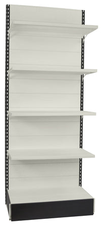Scaffalatura in metallo modulo a parete per arredo negozi cm. 100x50x250h