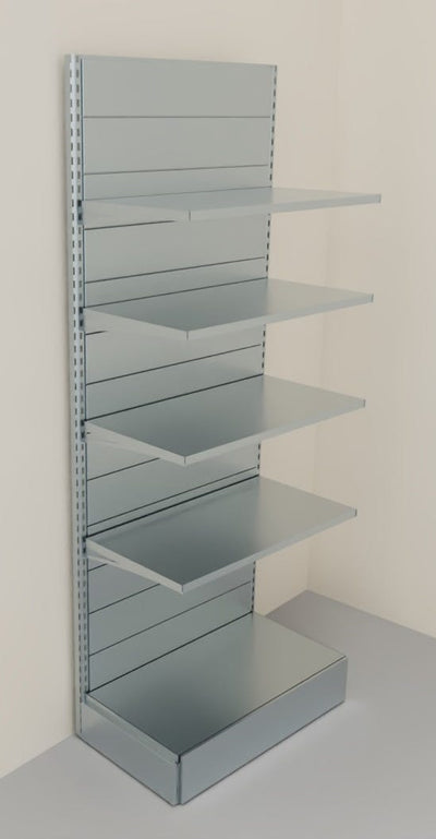 Scaffale metallico zincato a parete per negozi cm. 100x50x250h