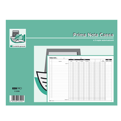 Blocco Prima Nota Cassa-Banca 50/50 Fogli Autoric. 22X30 E5350