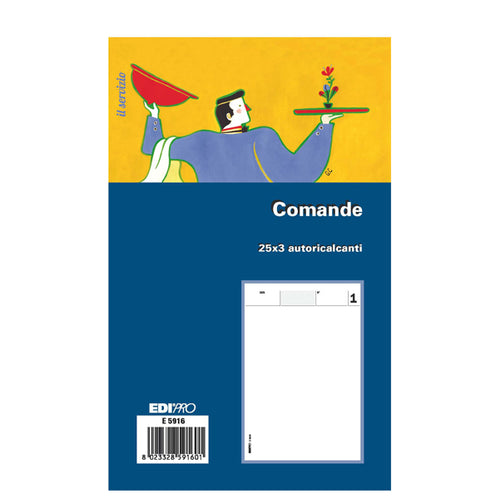 Blocco Comande 25/25/25 Fogli Autoric. 17X9,9 E5916