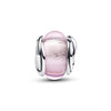 Pandora - Charm Vetro di Murano Rosa e Cerchi