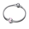 Pandora - Charm Vetro di Murano Rosa e Cerchi