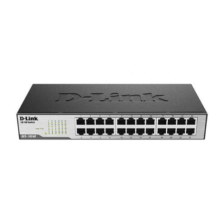 D-Link DES-1024D Non gestito Fast Ethernet [10/100] Nero (UNMANAGED LAYER 2 SWITCH - 24 PORT 10/100 INT PSU)