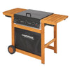 BARBECUE BBQ FORNELLO BRACE GRIGLIA CON RUOTE A GAS WOODY DUALGAS 3 BRUCIATORI