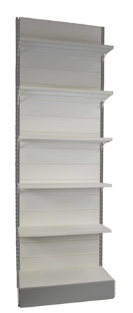 Scaffalatura arredo negozio in metallo colorato modulo a parete cm. 100x50x300h