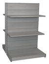 Scaffale verniciato in metallo a piani da negozio colore alluminio cm. 97x50x140h