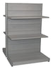 Scaffale verniciato in metallo a piani da negozio colore alluminio cm. 97x50x140h