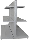 Scaffale verniciato in metallo a piani da negozio colore alluminio cm. 97x50x140h