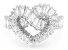 SWAROVSKI - Anello cocktail Matrix Taglio misto, Cuore, Bianco, Placcato rodio