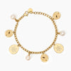 2Jewels - Bracciale in acciaio 316L PVD giallo perle conchiglie