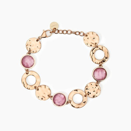 2Jewels - Bracciale in acciaio 316L PVD rosé vetro madreperla