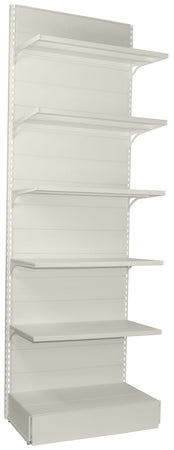 Scaffalatura di metallo verniciata per allestimento negozi con moduli a parete cm. 100x50x300h