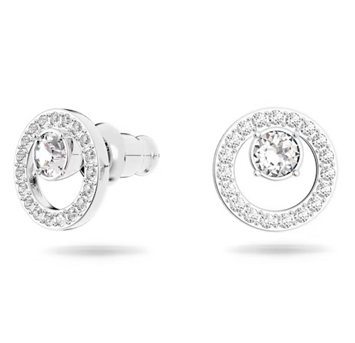 SWAROVSKI - Orecchini a lobo Creativity Bianchi, Placcato rodio