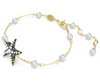 SWAROVSKI - Braccialetto Idyllia Crystal pearls, Stella marina, Multicolore, Placcato color oro