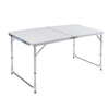 Tavolo pieghevole valigetta 120 x 60 cm da campeggio mare spiaggia in alluminio piano mdf