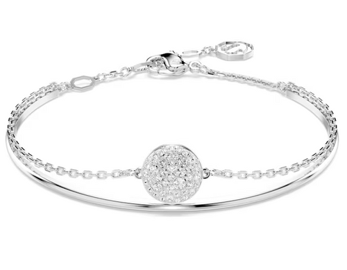 SWAROVSKI - Bracciale rigido Meteora Bianco, Placcato rodio
