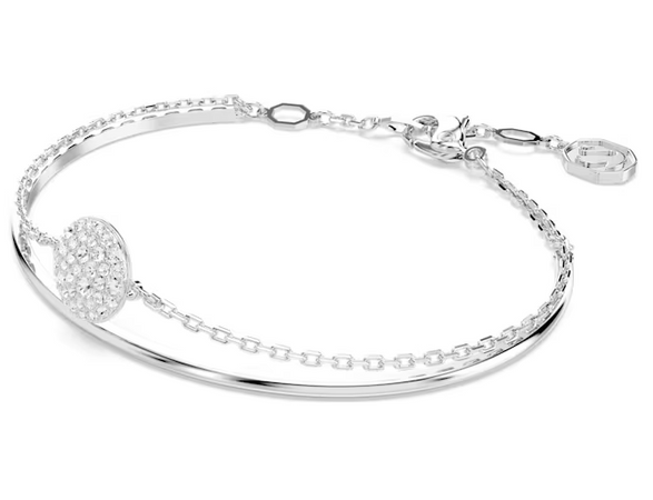SWAROVSKI - Bracciale rigido Meteora Bianco, Placcato rodio