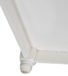 Biscottini Tavolino da fumo Country in legno massello di tiglio finitura bianca L90xPR90xH45 cm. Made in Italy