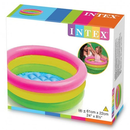 Intex - Piscina Gonfiabile 3 anelli colorata 57107NP