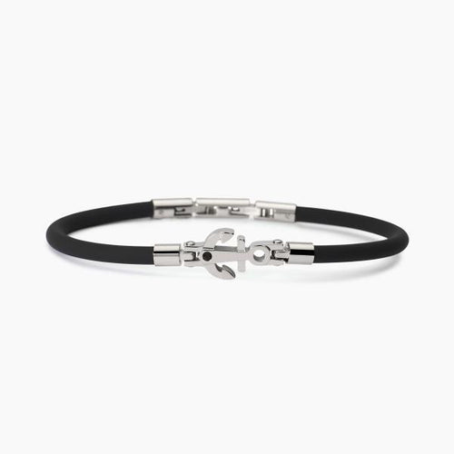 2Jewels - Bracciale in acciaio 316L silicone cristalli