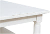 Biscottini Tavolino da fumo Country in legno massello di tiglio finitura bianca L90xPR90xH45 cm. Made in Italy