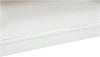 Biscottini Tavolino da fumo Country in legno massello di tiglio finitura bianca L90xPR90xH45 cm. Made in Italy