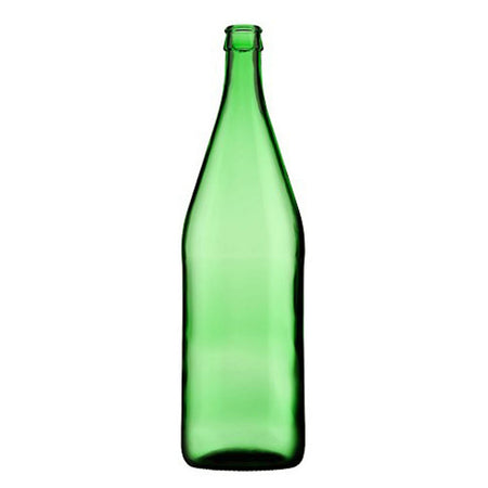 Bottiglia in vetro verde per passata di pomodoro o vino "Vichy" chiusura con tappo a corona 1 Lt