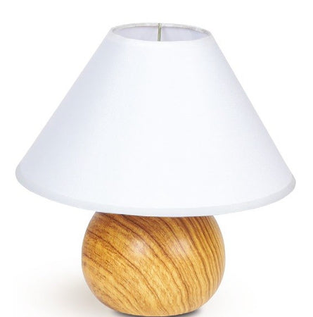 Lampada da tavolo con fusto in legno di pino 40 watt E14