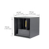 Applique Led Cubo Grigio Lampada Da Parete 12w 1500l Luce Regolabile Updown Ip65