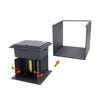 Applique Led Cubo Grigio Lampada Da Parete 12w 1500l Luce Regolabile Updown Ip65