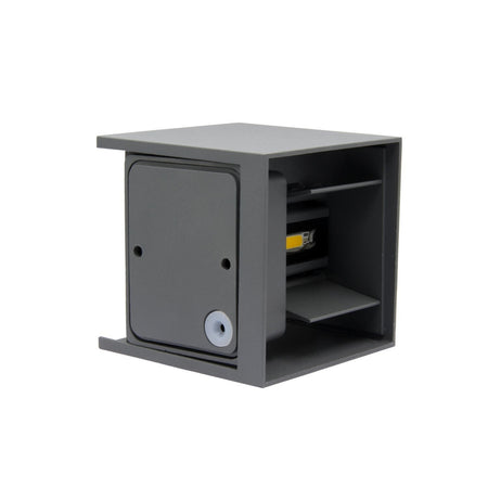 Applique Led Cubo Grigio Lampada Da Parete 12w 1500l Luce Regolabile Updown Ip65