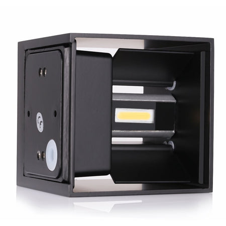Applique Led Cubo Nero Lampada Da Parete 5w 750lmn Luce Regolabile Updown Ip65