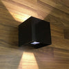 Applique Led Cubo Nero Lampada Da Parete 5w 750lmn Luce Regolabile Updown Ip65