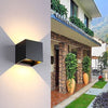 Applique Led Cubo Nero Lampada Da Parete 5w 750lmn Luce Regolabile Updown Ip65