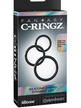 C-RINGZ - Set 3 Anelli Nero