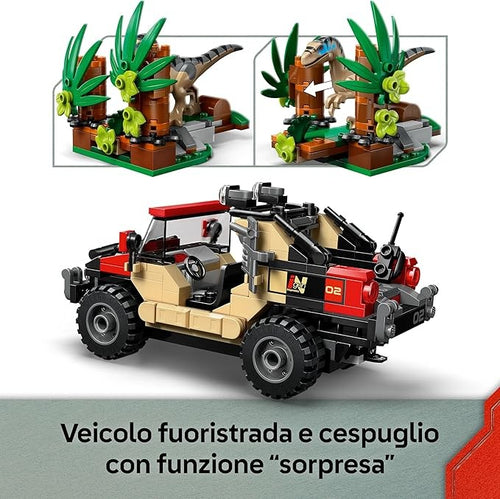 Lego - Jurassic World Fuga dal Raptor sul Fuoristrada 76972