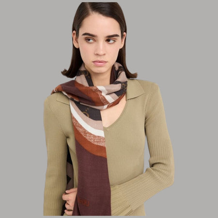 Liu Jo stola beige bordeaux 70X180 2F5082T0300