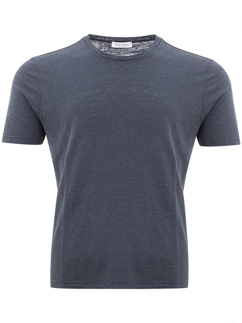 Gran Sasso T-Shirt in Cotone Fiammato da uomo
