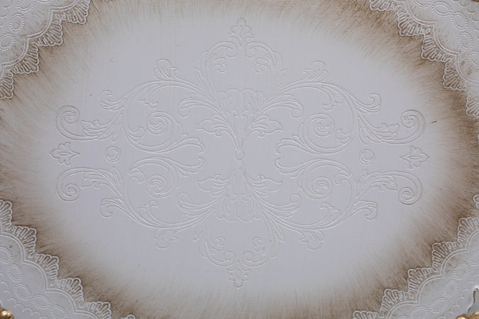 Biscottini Biscottini Set 2 Vassoi Legno Decorati Incisi a Mano Fiorentini 52x42 Servizio