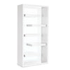 Libreria moderna di design Bilbao in legno e vetro per ufficio e cameretta h 180 cm